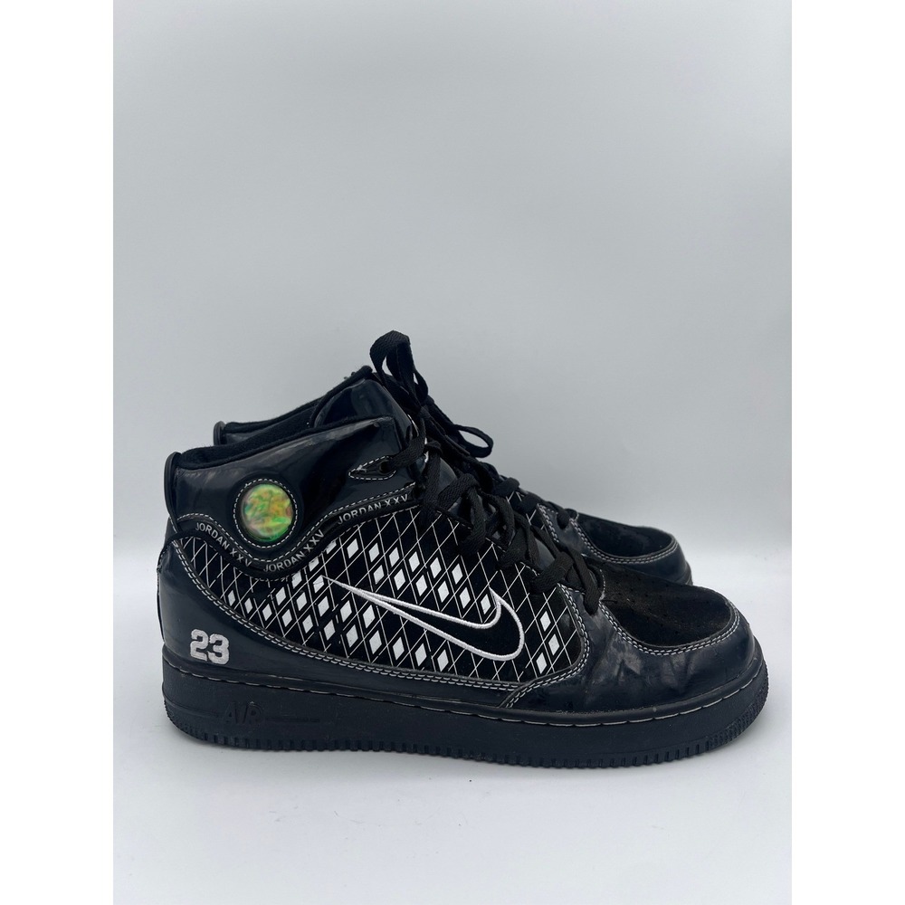 Nike Air Jordan XXV High Top Black White Patent Leather 303895-001 Mens 10